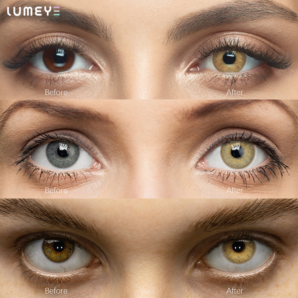 Best COLORED CONTACTS - LUMEYE Cappuccino Brown Colored Contact Lenses - LUMEYE