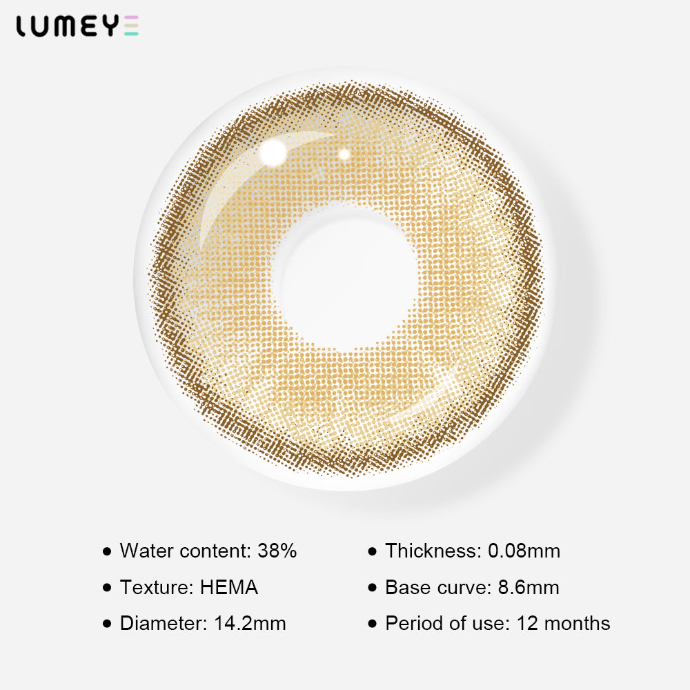 Best COLORED CONTACTS - LUMEYE Cappuccino Brown Colored Contact Lenses - LUMEYE