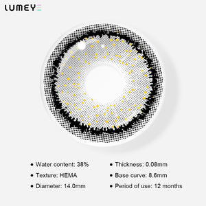 Best COLORED CONTACTS - LUMEYE Gold Sparkling Gray Colored Contact Lenses - LUMEYE