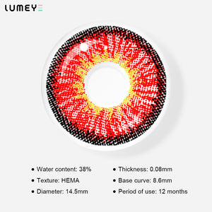 Best COLORED CONTACTS - LUMEYE Elf Red Colored Contact Lenses - LUMEYE
