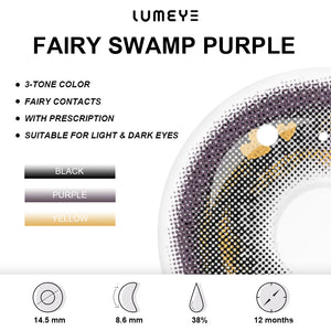 Best COLORED CONTACTS - LUMEYE Fairy Swamp Purple Colored Contact Lenses - LUMEYE