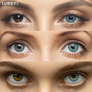 Best COLORED CONTACTS - LUMEYE Silver Beach Blue Colored Contact Lenses - LUMEYE