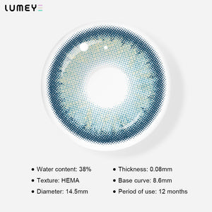 Best COLORED CONTACTS - LUMEYE Silver Beach Blue Colored Contact Lenses - LUMEYE