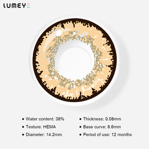Best COLORED CONTACTS - LUMEYE Candy Peanut Butter Brown Colored Contact Lenses - LUMEYE