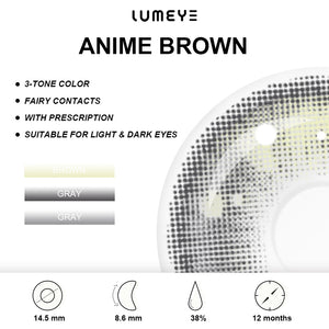 Best COLORED CONTACTS - LUMEYE Anime Brown Colored Contact Lenses - LUMEYE