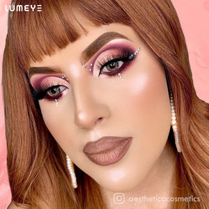 Best COLORED CONTACTS - LUMEYE Bicolor Flower Green Colored Contact Lenses - LUMEYE