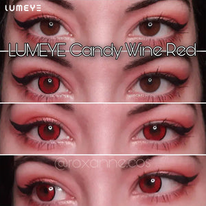 Best COLORED CONTACTS - LUMEYE Candy Wine Red Colored Contact Lenses - LUMEYE