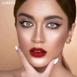 Best COLORED CONTACTS - LUMEYE Cappuccino Brown Colored Contact Lenses - LUMEYE