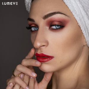 Best COLORED CONTACTS - LUMEYE Chubby Blue Colored Contact Lenses - LUMEYE