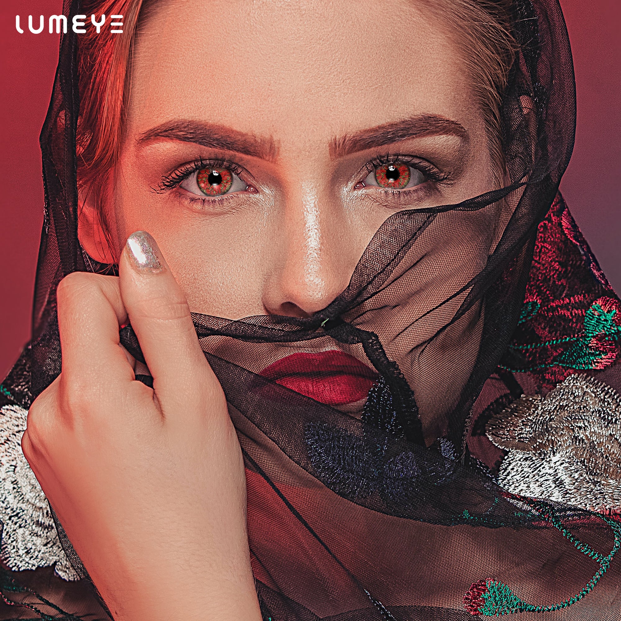 Best COLORED CONTACTS - LUMEYE Dangerous Ruby Colored Contact Lenses - LUMEYE