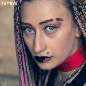 Best COLORED CONTACTS - LUMEYE Elf Blue Colored Contact Lenses - LUMEYE