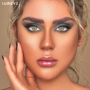 Best COLORED CONTACTS - LUMEYE Frozen Moon Brown Colored Contact Lenses - LUMEYE