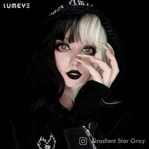 Best COLORED CONTACTS - LUMEYE Gradient Star Gray Colored Contact Lenses - LUMEYE