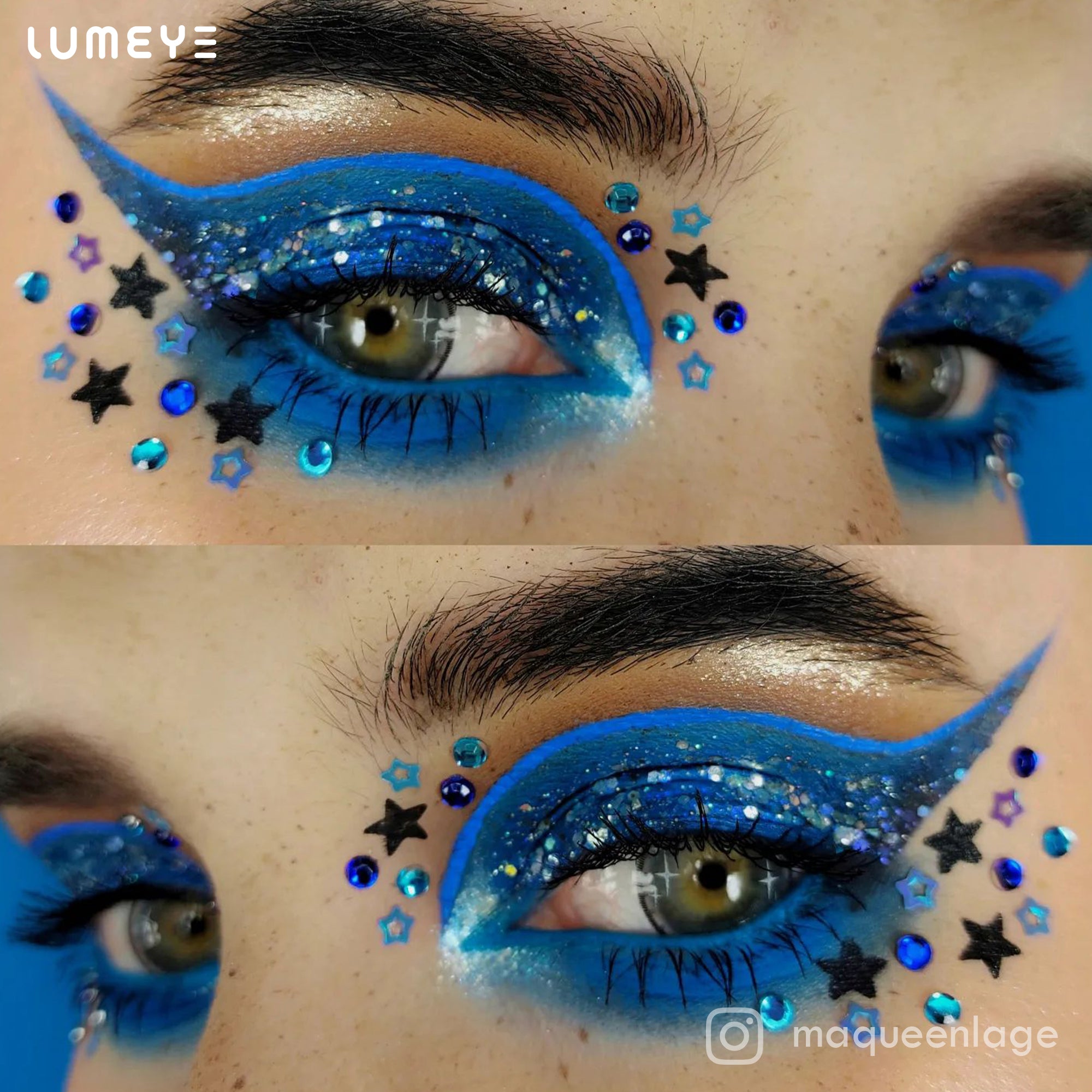 Best COLORED CONTACTS - LUMEYE Gradient Star Gray Colored Contact Lenses - LUMEYE