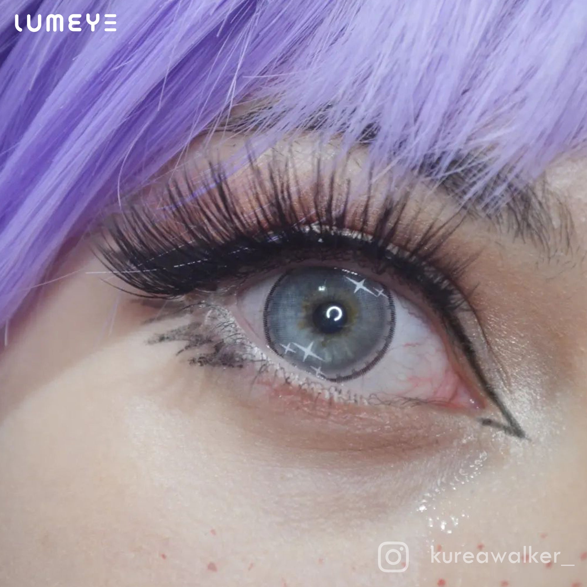 Best COLORED CONTACTS - LUMEYE Gradient Star Gray Colored Contact Lenses - LUMEYE