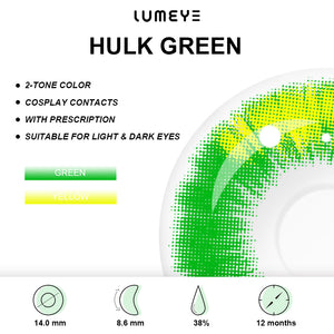Best COLORED CONTACTS - LUMEYE Hulk Green Colored Contact Lenses - LUMEYE