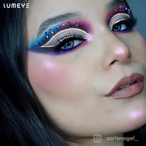 Best COLORED CONTACTS - LUMEYE Juicy Pink Blue Colored Contact Lenses - LUMEYE