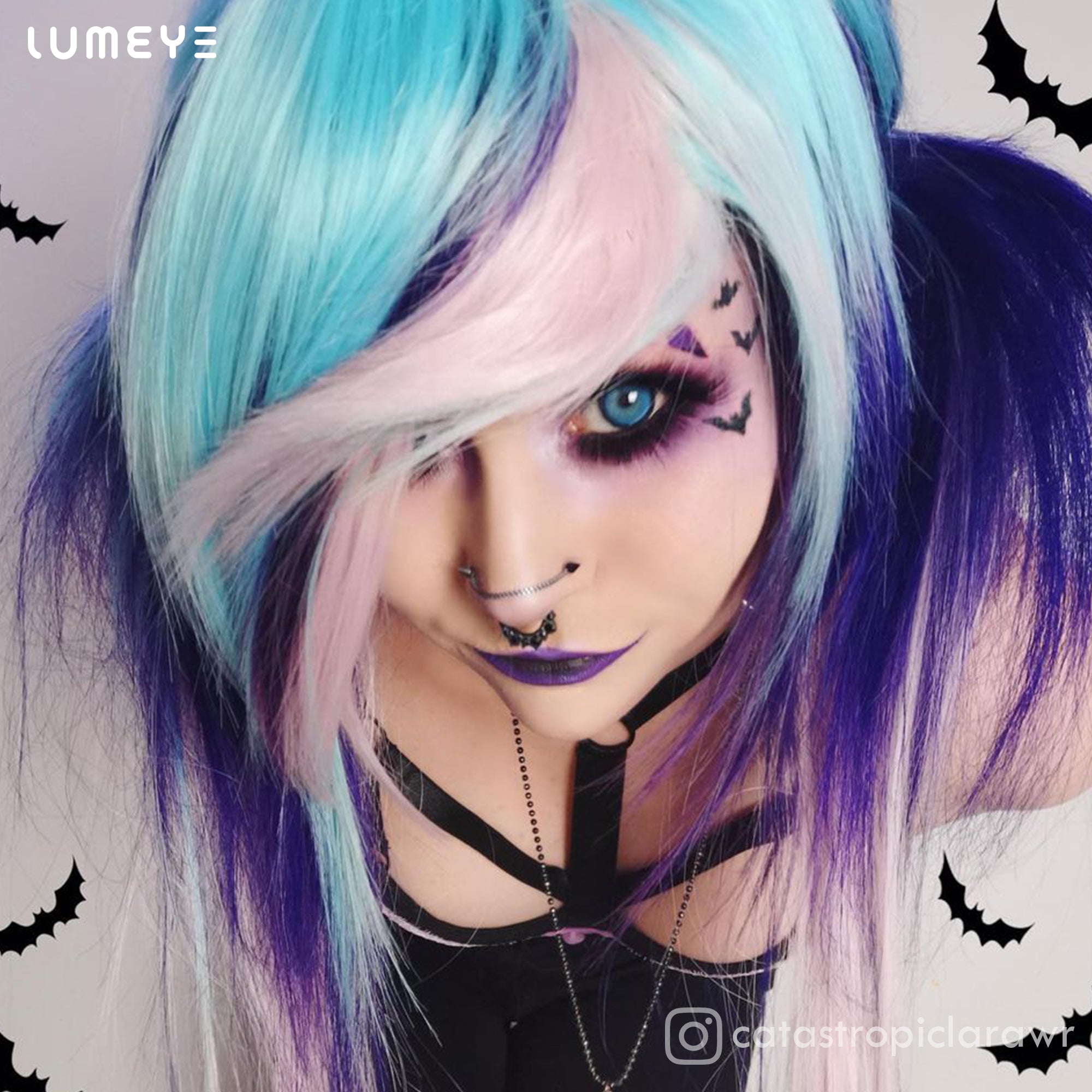 Best COLORED CONTACTS - LUMEYE Lollipop Blue Colored Contact Lenses - LUMEYE