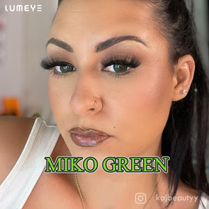 Best COLORED CONTACTS - LUMEYE Miku Green Colored Contact Lenses - LUMEYE