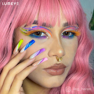 Best COLORED CONTACTS - LUMEYE Magic Brown Colored Contact Lenses - LUMEYE