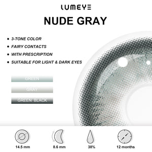 Best COLORED CONTACTS - LUMEYE Nude Gray Colored Contact Lenses - LUMEYE