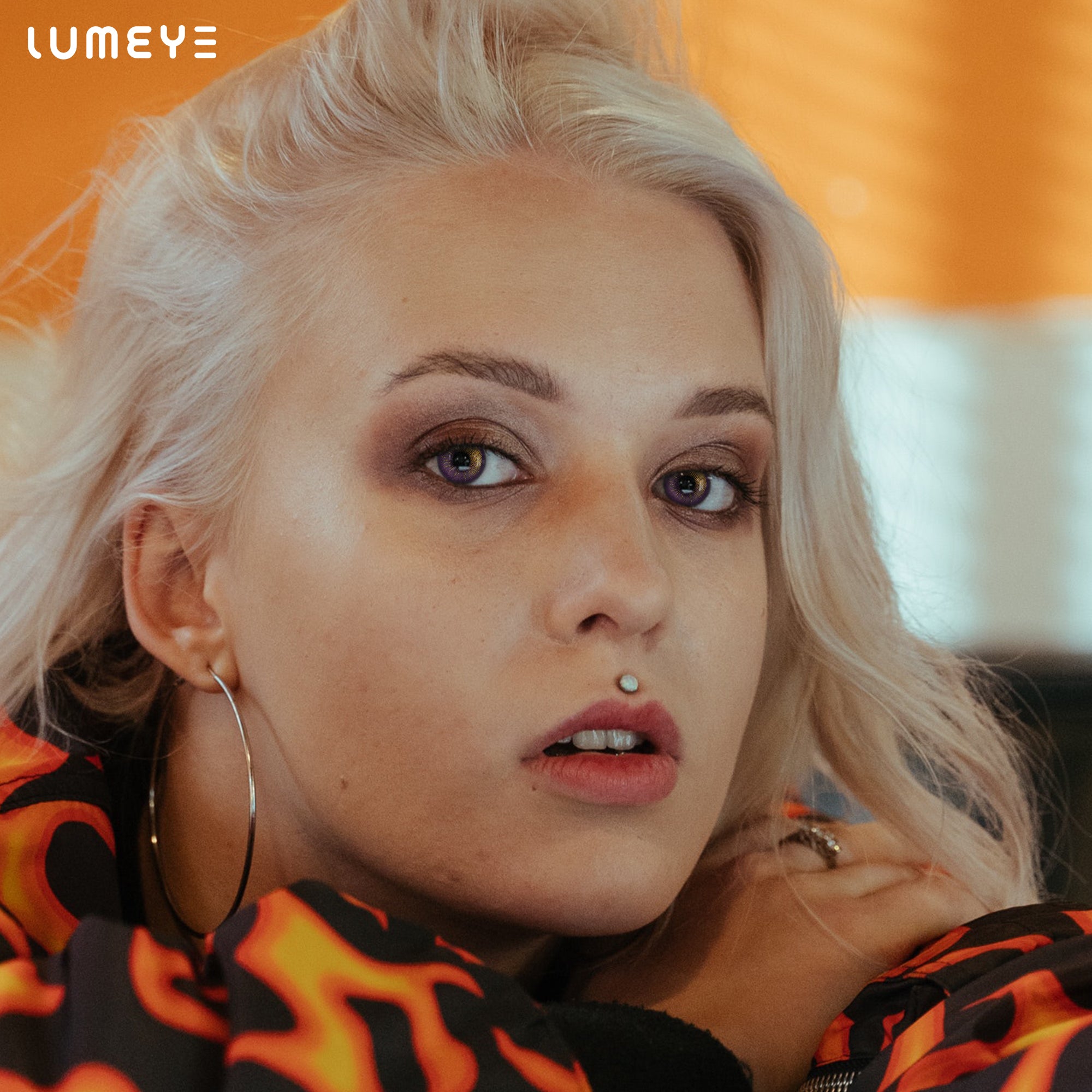 Best COLORED CONTACTS - LUMEYE Psycho Purple Colored Contact Lenses - LUMEYE