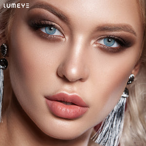 Best COLORED CONTACTS - LUMEYE Queen Blue Colored Contact Lenses - LUMEYE