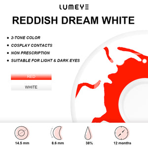 Best COLORED CONTACTS - LUMEYE Reddish Dream White Colored Contact Lenses - LUMEYE