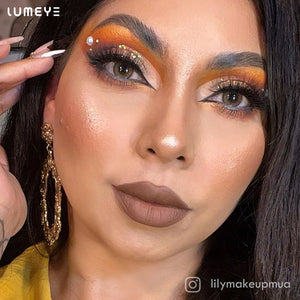 Best COLORED CONTACTS - LUMEYE Salvia Brown Colored Contact Lenses - LUMEYE