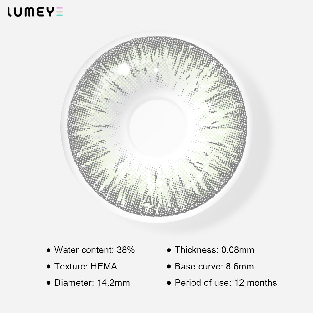 Best COLORED CONTACTS - LUMEYE Meteor Gray Colored Contact Lenses - LUMEYE