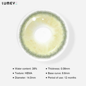 Best COLORED CONTACTS - LUMEYE Glowing Sunset Green Colored Contact Lenses - LUMEYE