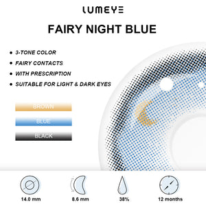 Best COLORED CONTACTS - LUMEYE Fairy Night Blue Colored Contact Lenses - LUMEYE