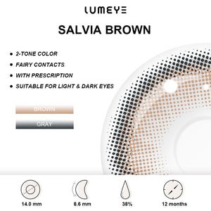 Best COLORED CONTACTS - LUMEYE Salvia Brown Colored Contact Lenses - LUMEYE