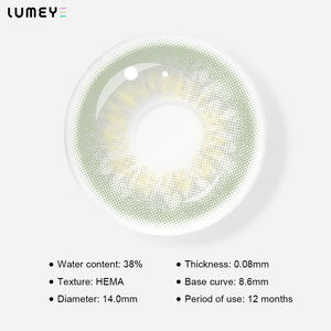 Best COLORED CONTACTS - LUMEYE Bicolor Flower Green Colored Contact Lenses - LUMEYE