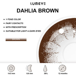 Best COLORED CONTACTS - LUMEYE Dahlia Brown Colored Contact Lenses - LUMEYE