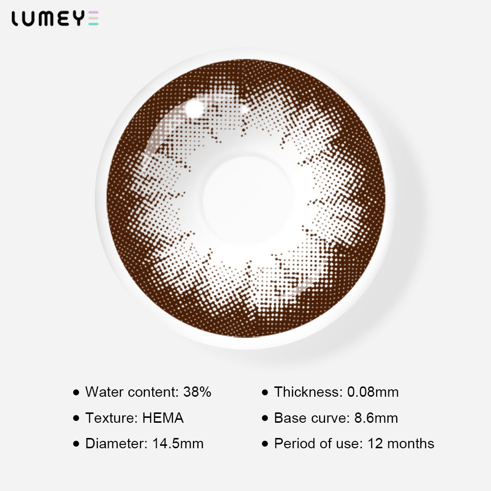 Best COLORED CONTACTS - LUMEYE Dahlia Brown Colored Contact Lenses - LUMEYE