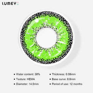 Best COLORED CONTACTS - LUMEYE Miku Green Colored Contact Lenses - LUMEYE