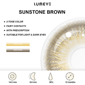 Best COLORED CONTACTS - LUMEYE Sunstone Brown Colored Contact Lenses - LUMEYE