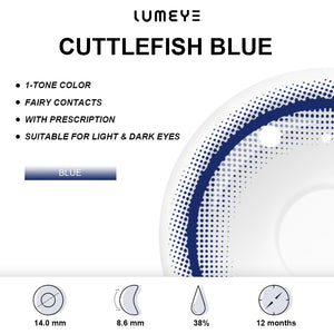 Best COLORED CONTACTS - LUMEYE Cuttlefish Blue Colored Contact Lenses - LUMEYE