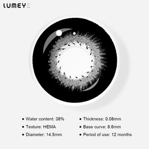 Best COLORED CONTACTS - LUMEYE Tornado Black Colored Contact Lenses - LUMEYE