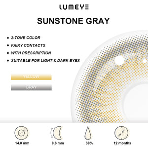 Best COLORED CONTACTS - LUMEYE Sunstone Gray Colored Contact Lenses - LUMEYE