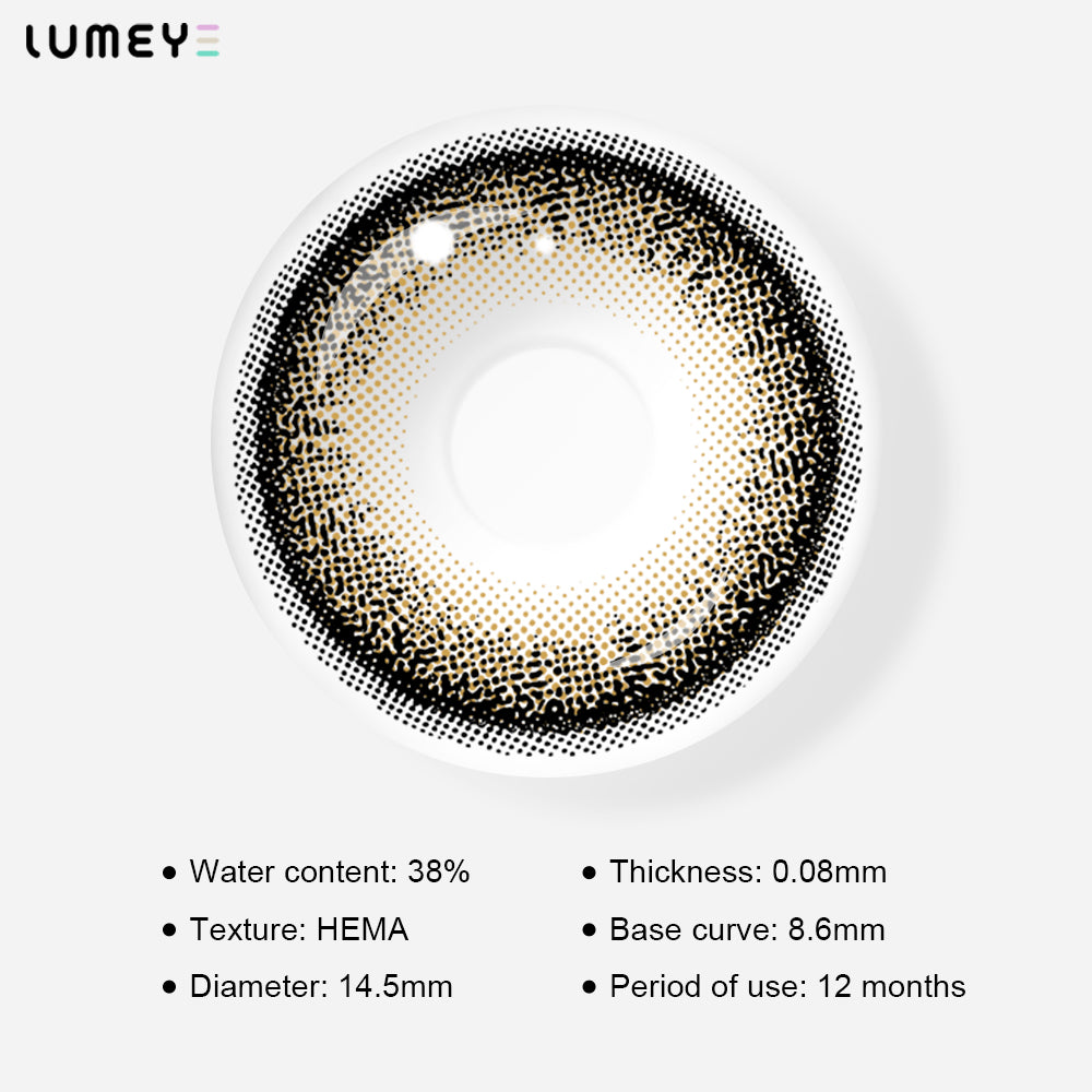 Best COLORED CONTACTS - LUMEYE Winnie Brown Colored Contact Lenses - LUMEYE