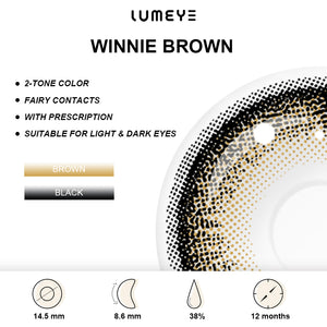 Best COLORED CONTACTS - LUMEYE Winnie Brown Colored Contact Lenses - LUMEYE