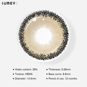 Best COLORED CONTACTS - LUMEYE Coconut Latte Brown Colored Contact Lenses - LUMEYE