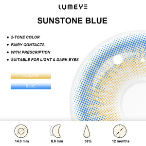 Best COLORED CONTACTS - LUMEYE Sunstone Blue Colored Contact Lenses - LUMEYE