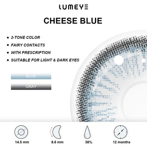 Best COLORED CONTACTS - LUMEYE Cheese Blue Colored Contact Lenses - LUMEYE