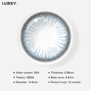 Best COLORED CONTACTS - LUMEYE Cheese Blue Colored Contact Lenses - LUMEYE