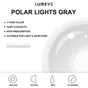 Best COLORED CONTACTS - LUMEYE Polar Lights Gray Colored Contact Lenses - LUMEYE