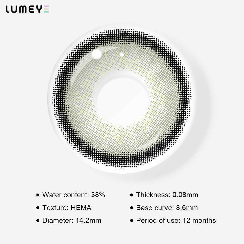 Best COLORED CONTACTS - LUMEYE Coconut Gray Colored Contact Lenses - LUMEYE