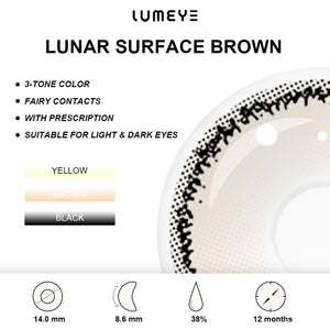 Best COLORED CONTACTS - LUMEYE Lunar Surface Brown Colored Contact Lenses - LUMEYE